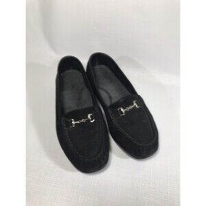 SAS Tripad Women’s Sz 7ww Black Suede Loafer Shoes Slip On Comfort Footbed